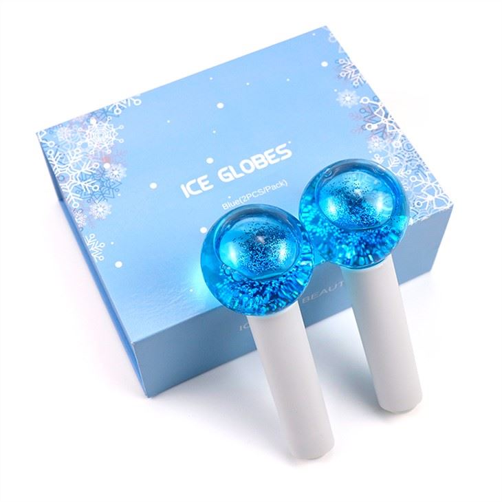 2Pcs Transparent Blue Glittery Ice Globes Wholesale