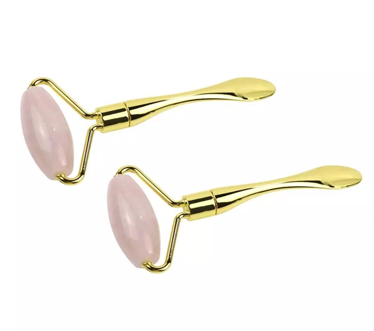 Natural Rose Quartz Jade Roller Facial Massager