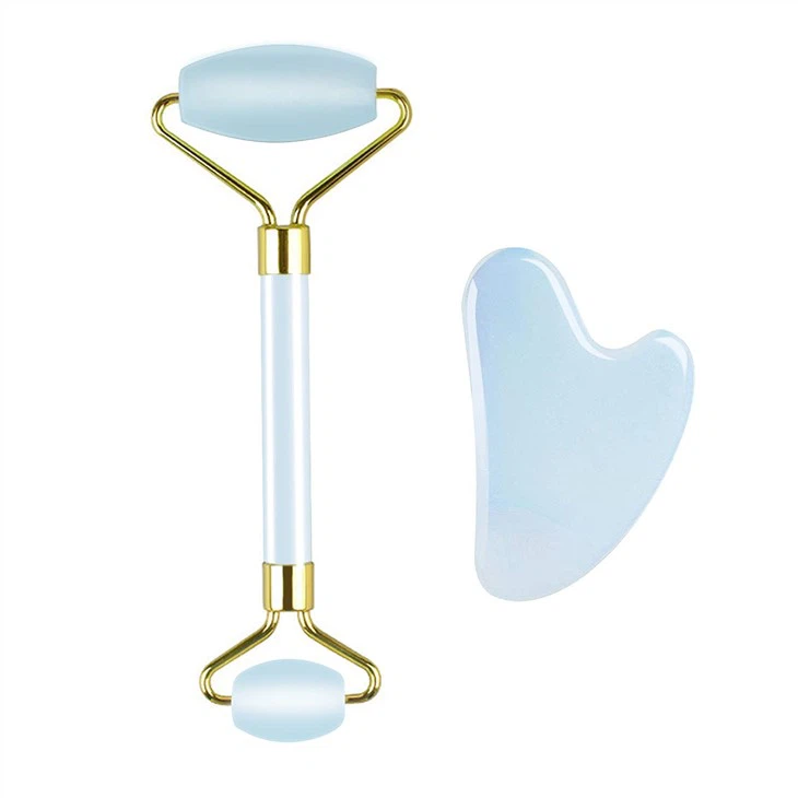 Opal Jade Roller And Gua Sha Tools Set