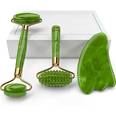 100% Real Jade Ridged Roller Eye Massager