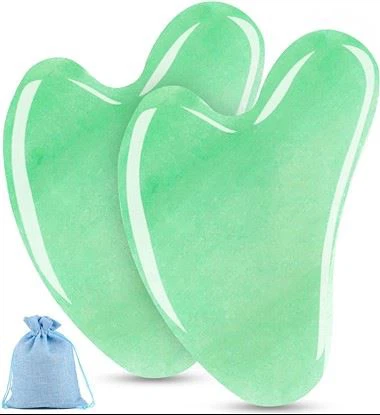 2 Pack Natural Jade Stone Guasha Tool
