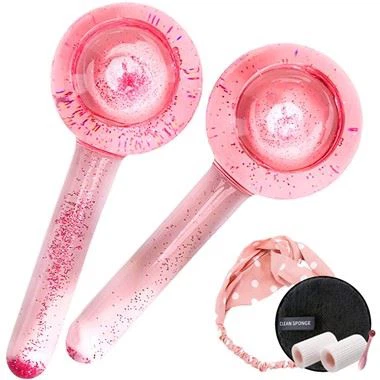 2PCS Face Glass Globes Set For Facial