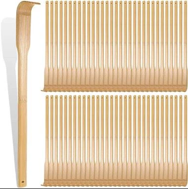 50 Pieces Bamboo Back Scratcher Bulk Christmas Gift For Nursing Home