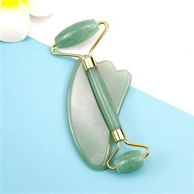 Anti-Aging Facial Roller Natural Green Jade Beauty Massage Tool