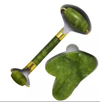 Green Jade Roller And Gua Sha With Box