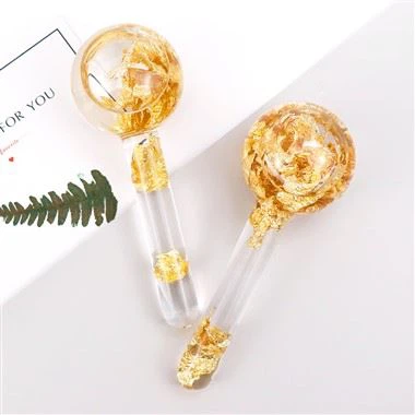 Ice Globes For Facials Cooling 24K Gold Face Massager