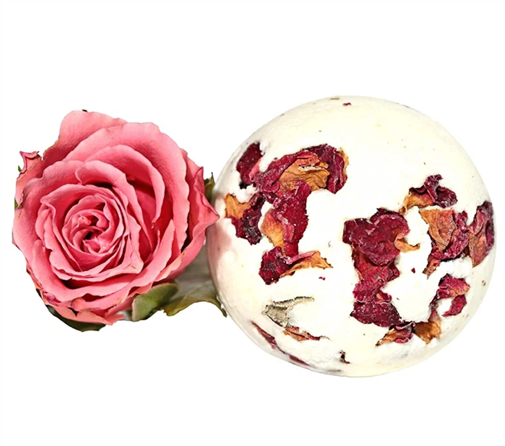 Dried Rose Bath Bomb With Jewelry Inside