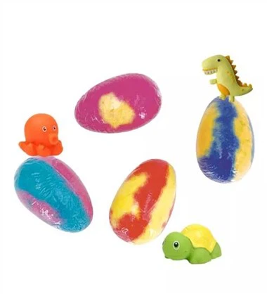 Natural Dino Egg Bath Bombs With Dinosaur Toy Inside