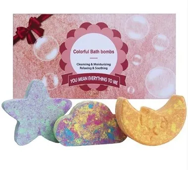 Star & Moon Shaped Rainbow Bath Bomb