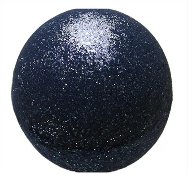 Black Bath Bomb With Silver Glitter