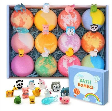 Kids bath bombs with toys Inside
