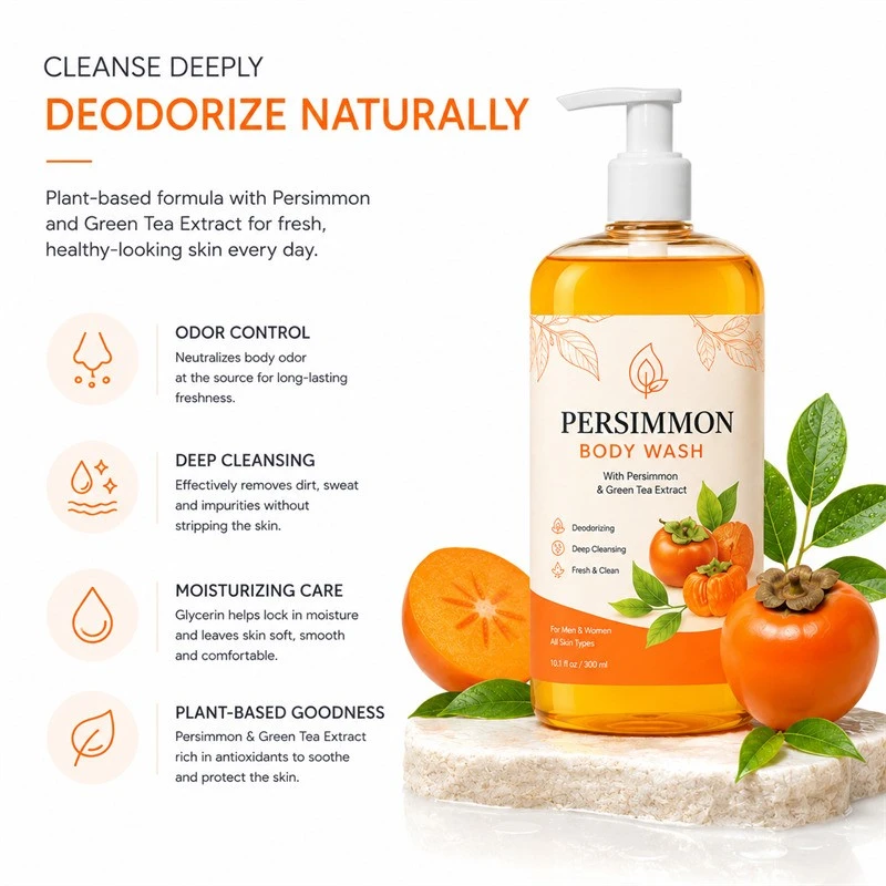 Custom Persimmon Body Wash For Deodorizing Body Care Brands best