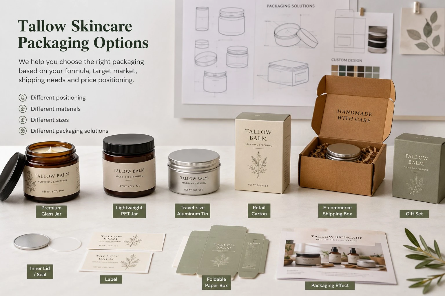 private label tallow skincare packaging options for retail and ecommerce private label tallow skincare packaging options for retail and ecommerce