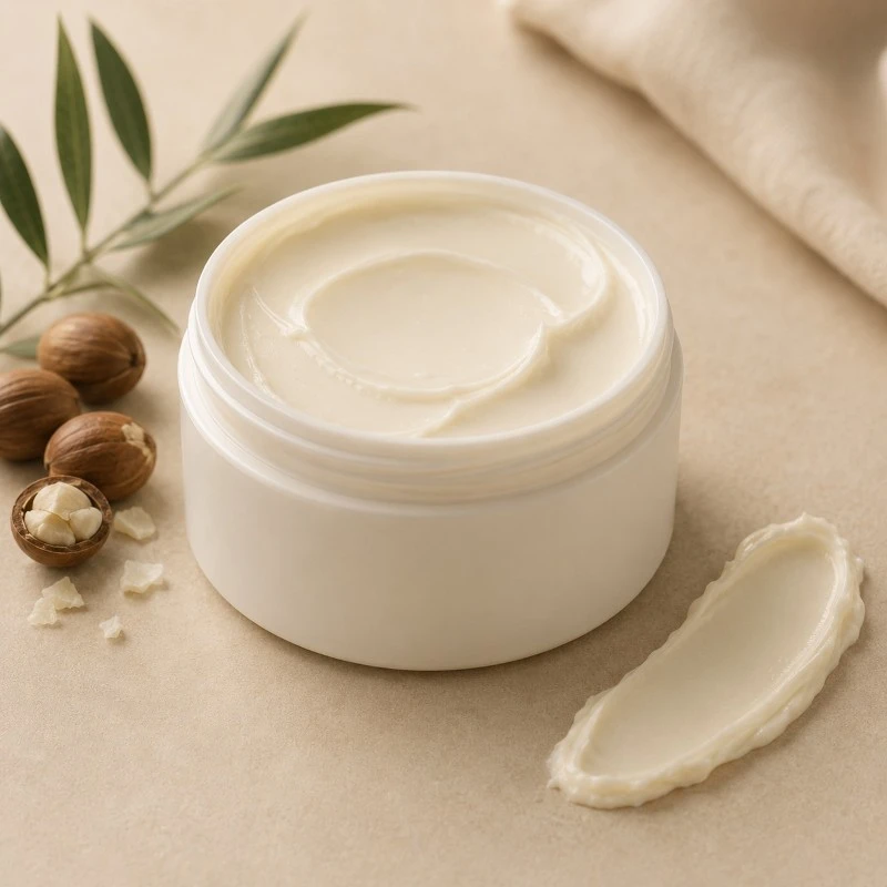 Lightweight body butter with smooth spreadable cream texture for product development Lightweight body butter with smooth spreadable cream texture for product development