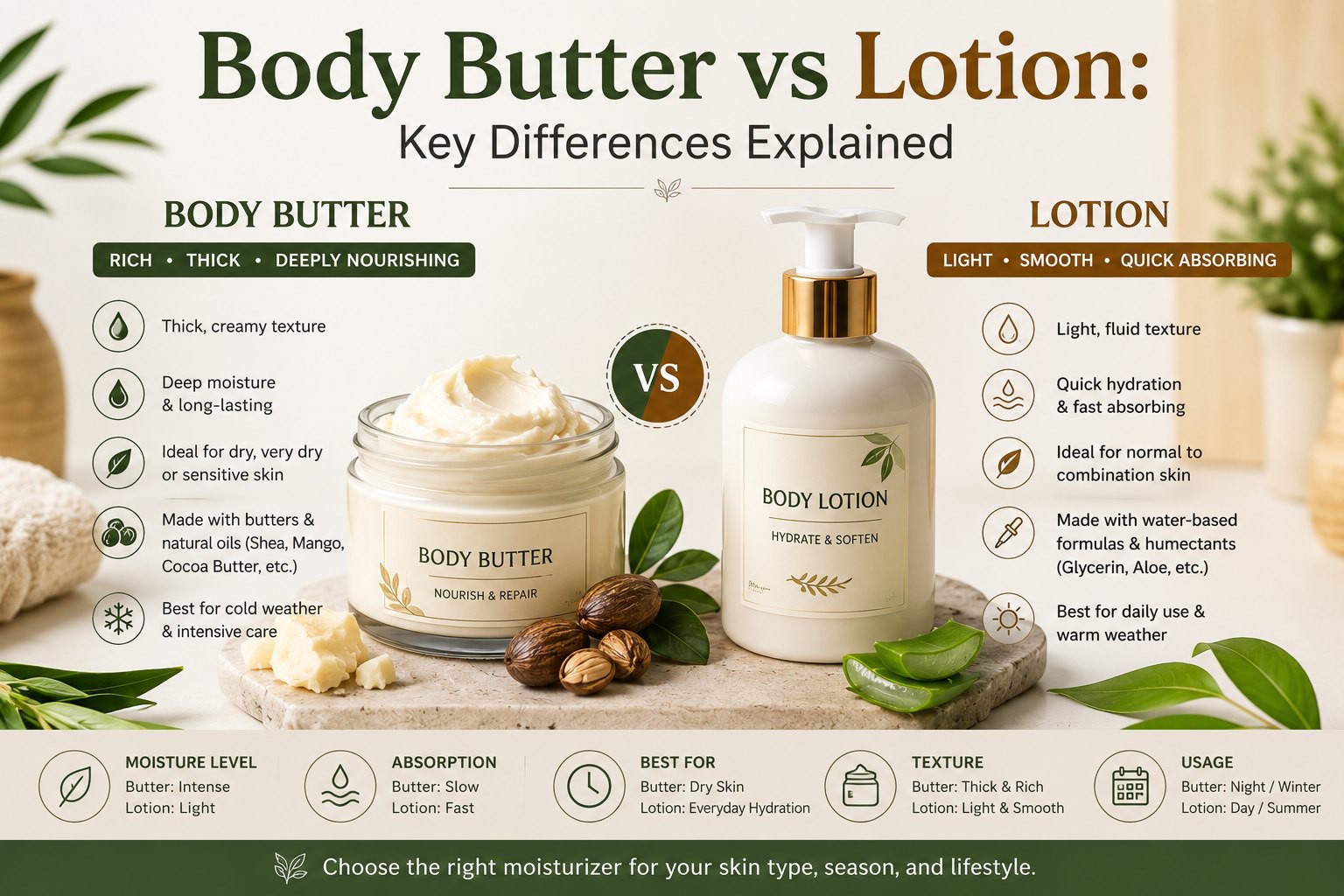 Difference Between Body Butter and Lotion Explained Difference Between Body Butter and Lotion Explained