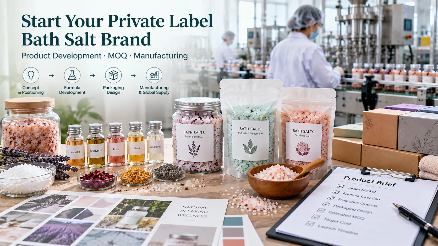 How To Start A Private Label Bath Salt Brand: Product Development, MOQ & Manu...