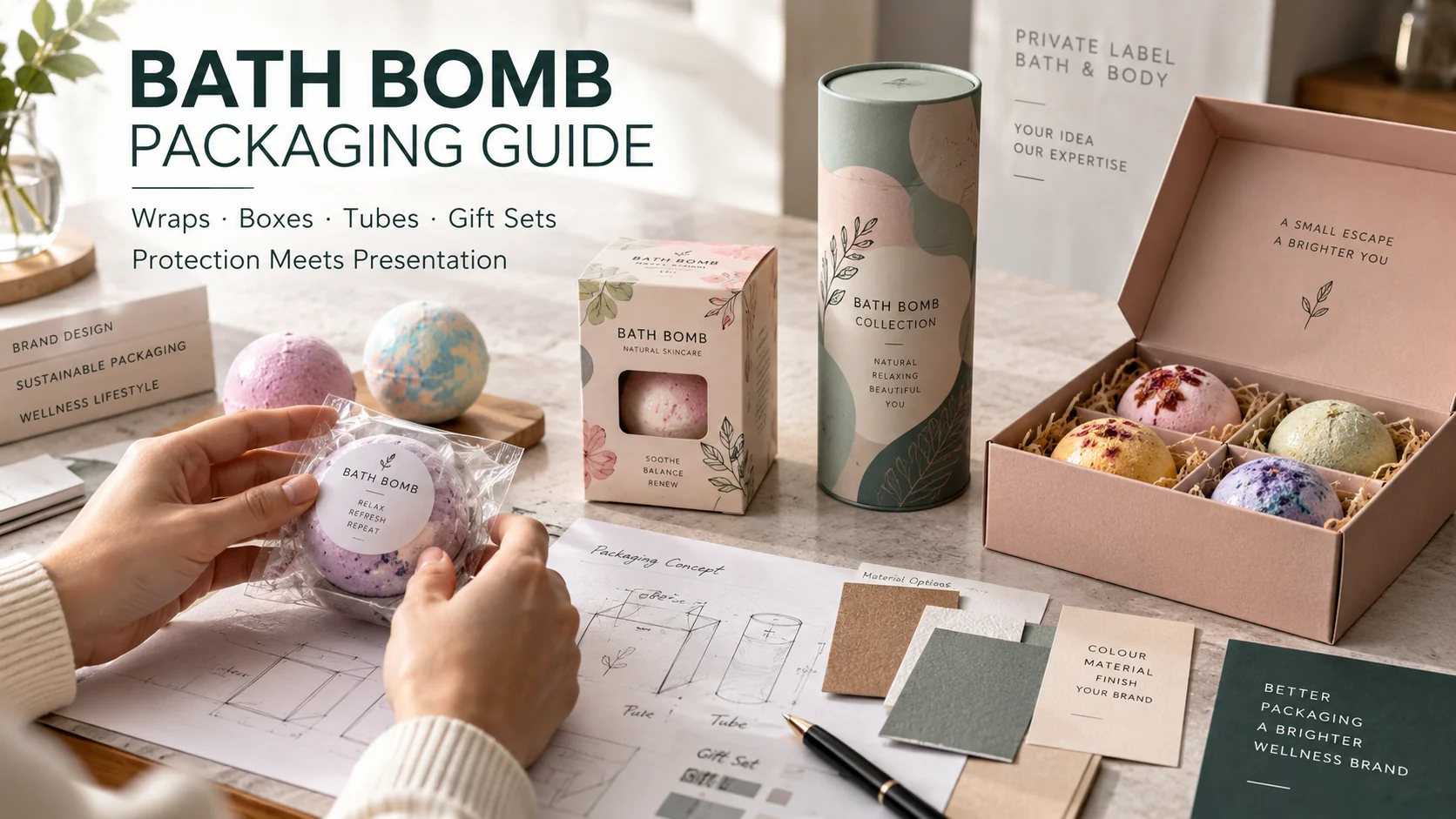 Bath Bomb Packaging Guide For Private Label Brands: Wraps, Boxes, Tubes, Gift...