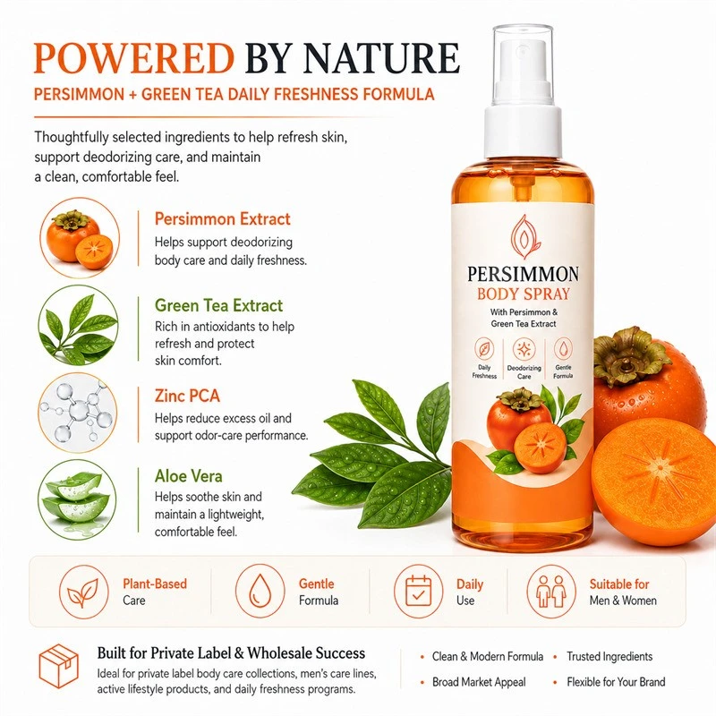 Private Label Persimmon Deodorizing Body Spray factory