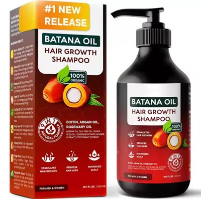 Natural Rosemary Oil Biotin Anti-Hair Loss Hair Growth Batana Oil Shampoo